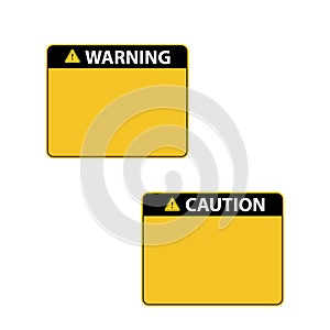 Caution signs. Symbols of danger and flood warning signs. warning attention.