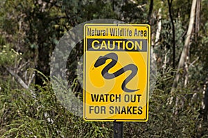 Caution Snake Snakes Sign Australia