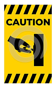 Caution Switch Off Symbol Sign Isolated On White Background