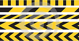 Caution tape border vector.