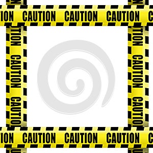 Caution tape frame