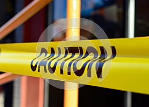 Caution tape sign