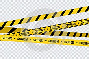 Caution tape stripe danger line. Police hazard do not cross yellow tape safety warning