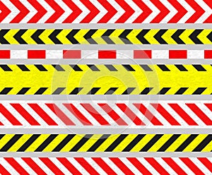 Caution Tapes and Warning Signs, SEAMLESS Stripes