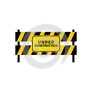 Caution of under construction board design template