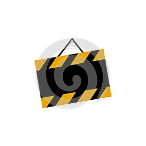 Caution of under construction board design template