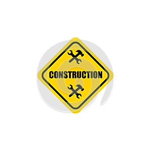 Caution of under construction board design template