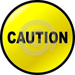 Caution vector yellow button