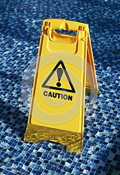 Caution wet floor