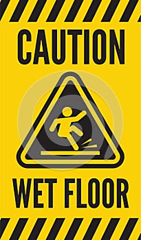 Caution wet floor