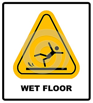 Caution wet floor