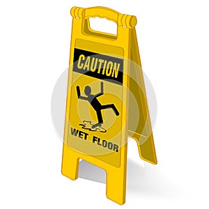 Caution wet floor sign
