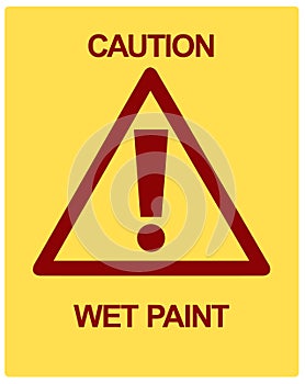 CAUTION wet paint