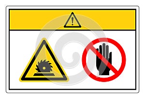 Caution Workers Area Do Not Touch Symbol Sign, Vector Illustration, Isolate On White Background Label. EPS10