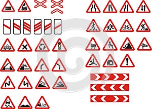 Cautionary road sign photo
