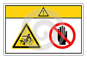 Cauton Rotating Paddles Will Crush Entangle Or Amputate Do Not Touch Symbol Sign, Vector Illustration, Isolate On White Background photo