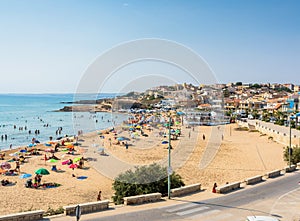 Cava D’Aliga beach and small Town in Scicli, Sicily, Italy