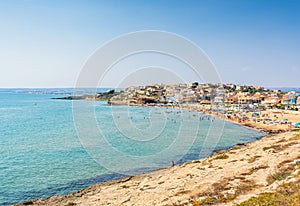 Cava D’Aliga beach and small Town in Scicli, Sicily, Italy