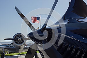 Cavalon prop and fuselage with warbird in the background