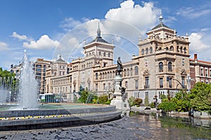 Cavalry Academy building on Zorilla square in Valladolid