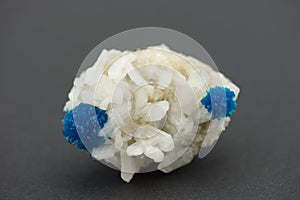 Cavansite on Stilbite mineral crystals photo