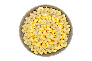 Cavatappi pasta raw isolated on white