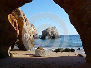 Cave on the Algarve beach