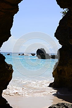 Cave along tropical coast