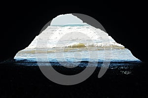 A cave at Atlantic ocean, Legzira Beach