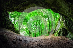 Cave called Devil`s furnace, Slovakia