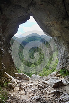 A cave called the Mylna in Poland