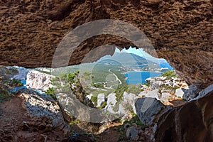 Cave in Capo Caccia coastline