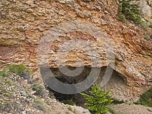 Cave cavern karst entrance on Spirit Mountain