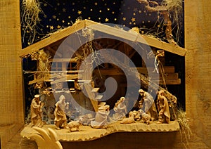 Cave of christmas. The holy nativity scene is the birthplace of Jesus Christ.