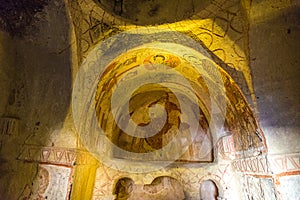 Cave church in Goreme, Cappadocia, Turkey