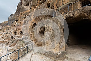 Cave city Vardzia, carved into the rock - famous attraction of Georgia