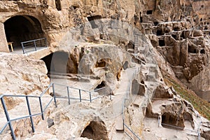 Cave city Vardzia, carved into the rock - famous attraction of Georgia