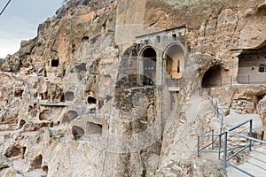 Cave city Vardzia, carved into the rock - famous attraction of Georgia