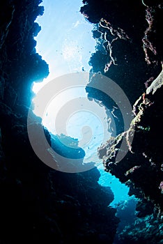 Cave diving