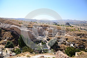 Cave dwellings in Cappadocia, Turkey