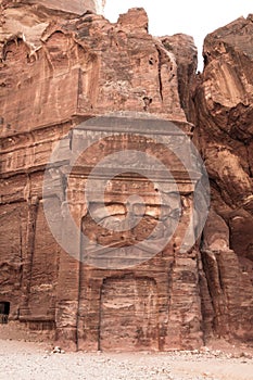 Cave dwellings in Petra Kingdom of Jordan