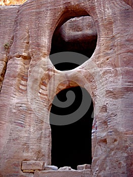 Cave dwellings in Petra Kingdom of Jordan