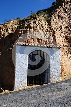 Cave entrance, Guadix, Spain.