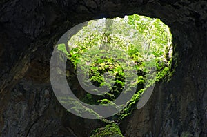 Cave entrance at Semenic national park