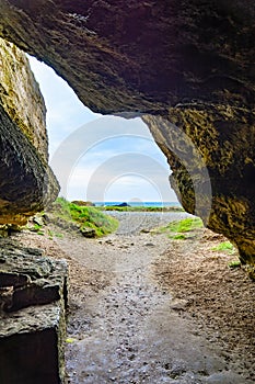 Secret beach cave exit