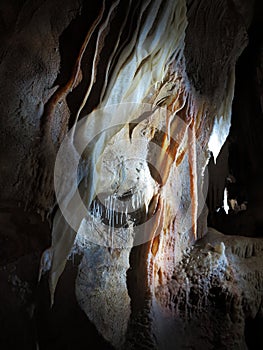 Details of cave formations in Jenolan Caves, Australia photo