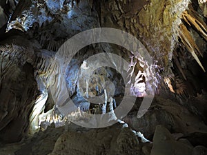 Cave formation with rare Helictites photo