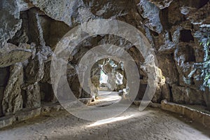 Cave in the Genoves Park, Cadiz, Spain photo