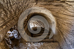 Cave in the Guge Dynasty Relics Scenic Area in Zhada County, Ali Prefecture, Tibet, China