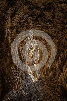 Cave in the Guge Dynasty Relics Scenic Area in Zhada County, Ali Prefecture, Tibet, China